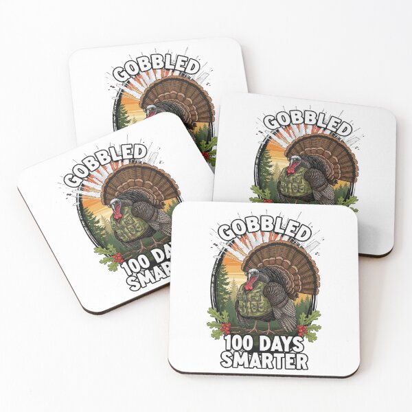 Item preview, Gobbled 100 Days Smarter Turkey Camo Fan Tail designed and sold by JaaCreativeShop.