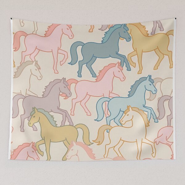 Item preview, Colorful Cute Horses (image size 7840x11680) designed and sold by Digital-Davinci.
