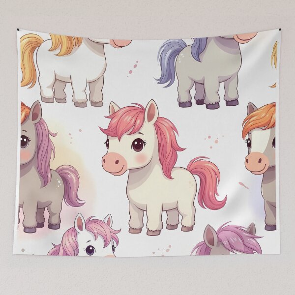 Item preview, Colorful Cute Horses (image size 7840x11680) designed and sold by Digital-Davinci.