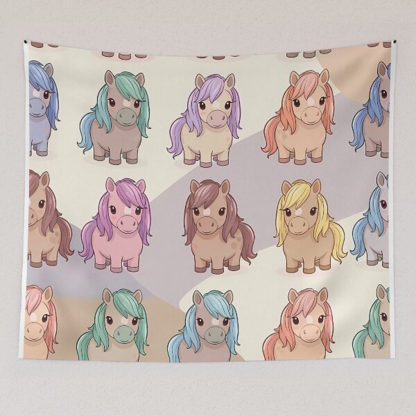Item preview, Colorful Cute Horses (image size 7840x11680) designed and sold by Digital-Davinci.