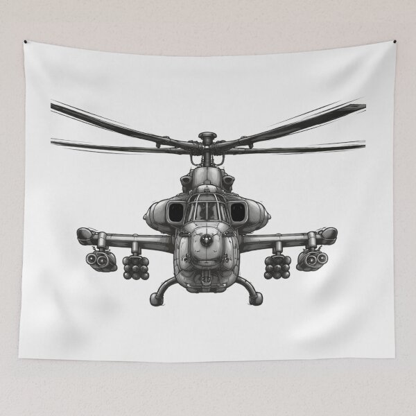 Item preview, Bell AH-1Z Viper Front View Helicopter Illustration designed and sold by Combat Skies.