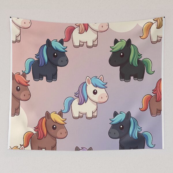 Item preview, Colorful Cute Horses (image size 7840x11680) designed and sold by Digital-Davinci.