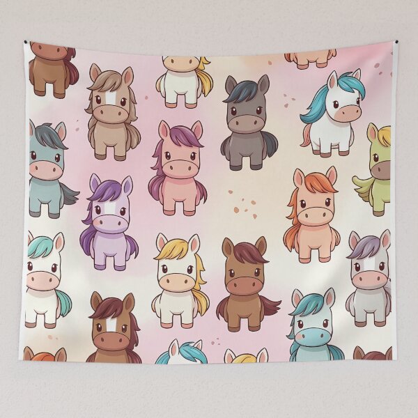 Item preview, Colorful Cute Horses (image size 7840x11680) designed and sold by Digital-Davinci.