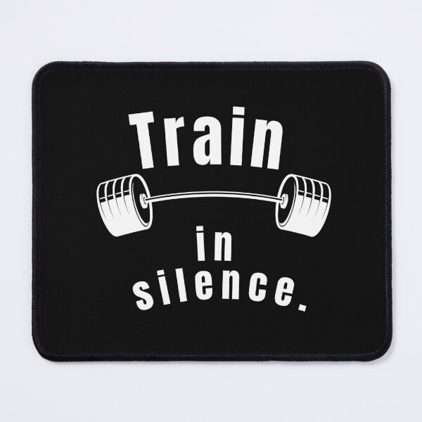 Item preview, Train in silence. Gym Fitness Motivation Quote designed and sold by TeeArtWorld.