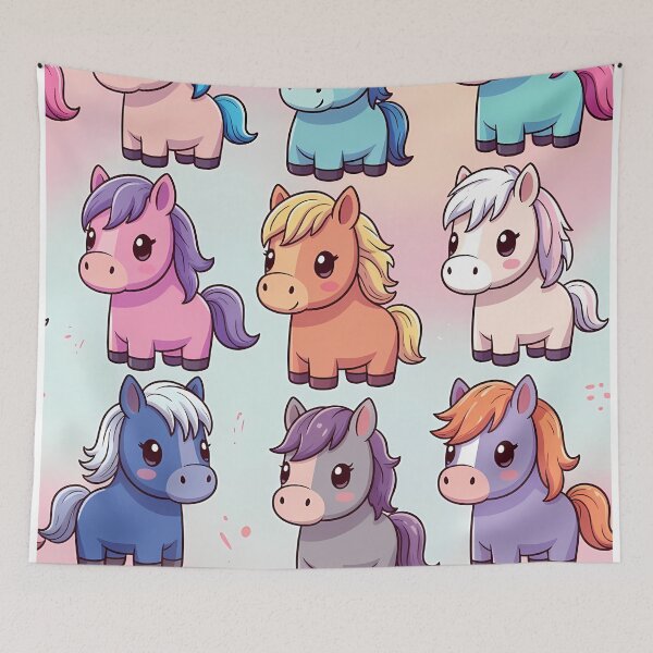 Item preview, Colorful Cute Horses (image size 7840x11680) designed and sold by Digital-Davinci.