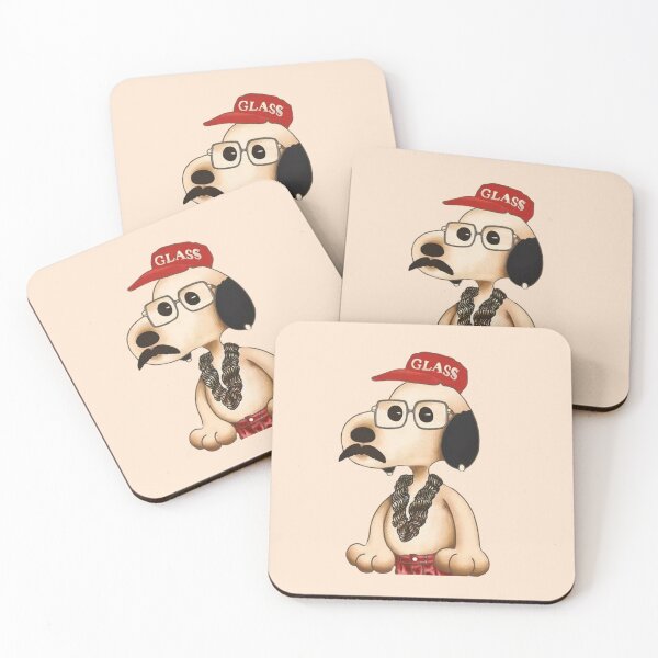 Item preview, Cool Dog Glass Mustache Retro Parody designed and sold by rafaelvargas18.