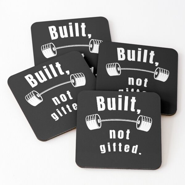 Item preview, Built, not gifted. Gym Fitness Motivation Quote designed and sold by TeeArtWorld.