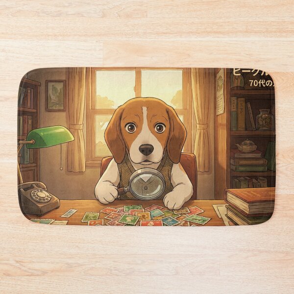 Item preview, beagle stamp collecting designed and sold by Midnight Replay.