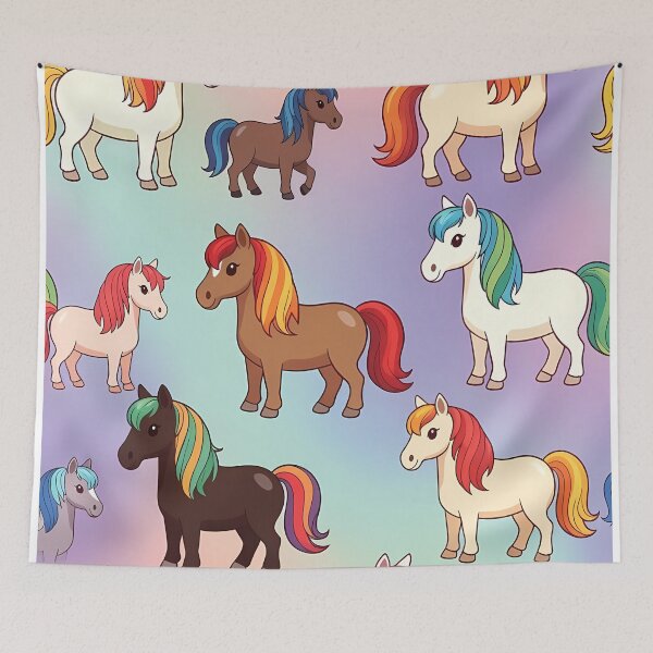 Item preview, Colorful Cute Horses (image size 7840x11680) designed and sold by Digital-Davinci.