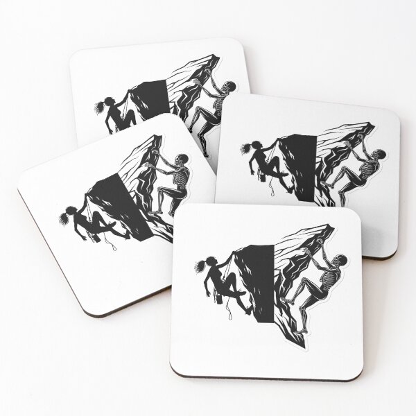 Item preview, Climb Until the Bones – Skeleton Rock Climbing Illustration designed and sold by kuikai123.