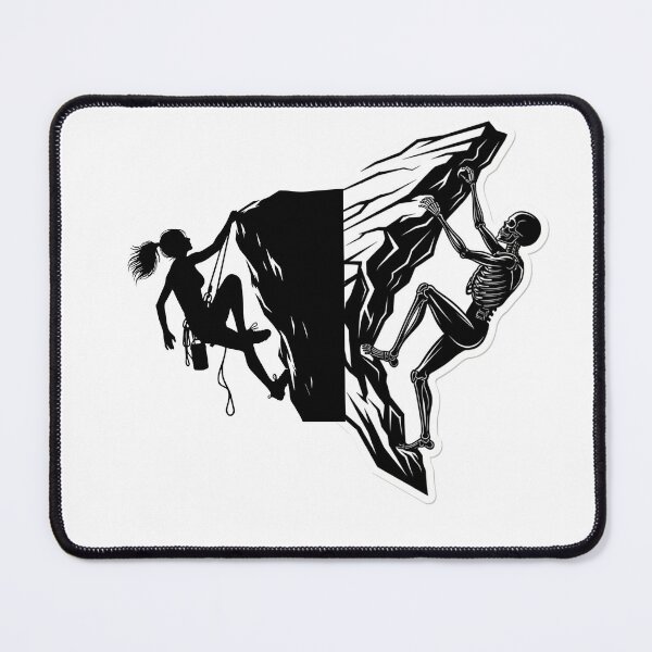 Item preview, Climb Until the Bones – Skeleton Rock Climbing Illustration designed and sold by kuikai123.