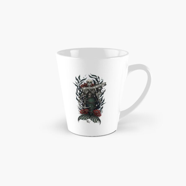 Item preview, Skeleton Mermaid Art – Drowning in Dreams, Gothic Ocean Dark Fantasy Tattoo Design designed and sold by Luminari Creations.