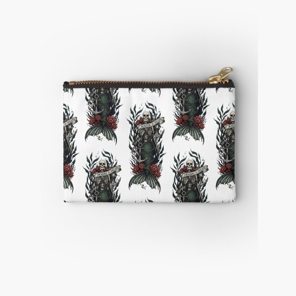 Item preview, Skeleton Mermaid Art – Drowning in Dreams, Gothic Ocean Dark Fantasy Tattoo Design designed and sold by Luminari Creations.