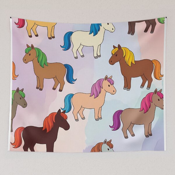 Item preview, Colorful Cute Horses (image size 7840x11680) designed and sold by Digital-Davinci.