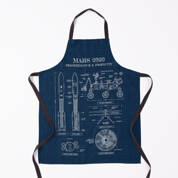 Item preview, NASA Mars 2020. Perseverance and Ingenuity (Vertical Navy Blueprint) designed and sold by BGALAXY.