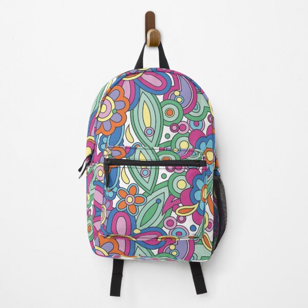 Item preview, Colorful retro floral pattern – psychedelic flower power design designed and sold by Mauswohn.