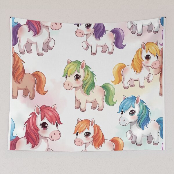 Item preview, Colorful Cute Horses (image size 7840x11680) designed and sold by Digital-Davinci.