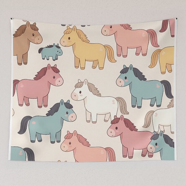 Item preview, Colorful Cute Horses (image size 7840x11680) designed and sold by Digital-Davinci.
