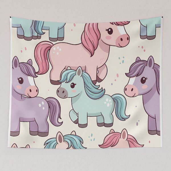 Item preview,  Colorful Cute Horses (image size 7840x11680) designed and sold by Digital-Davinci.