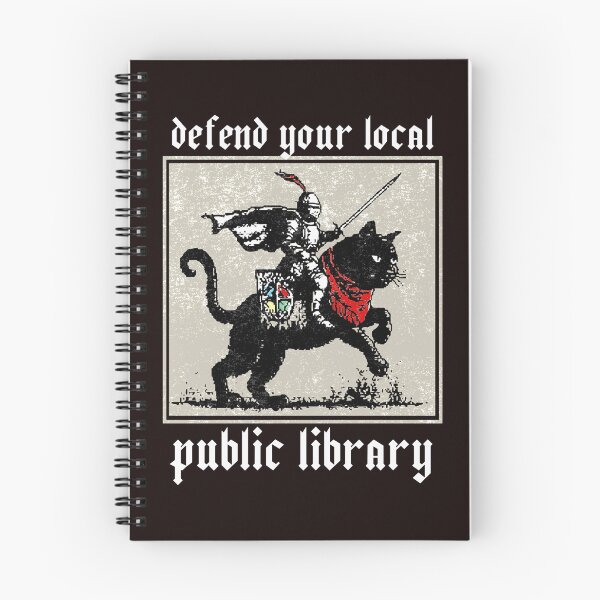 Item preview, Defend Local Public Library Knight Cat designed and sold by cosettacir6382.