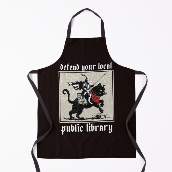 Item preview, Defend Local Public Library Knight Cat designed and sold by cosettacir6382.