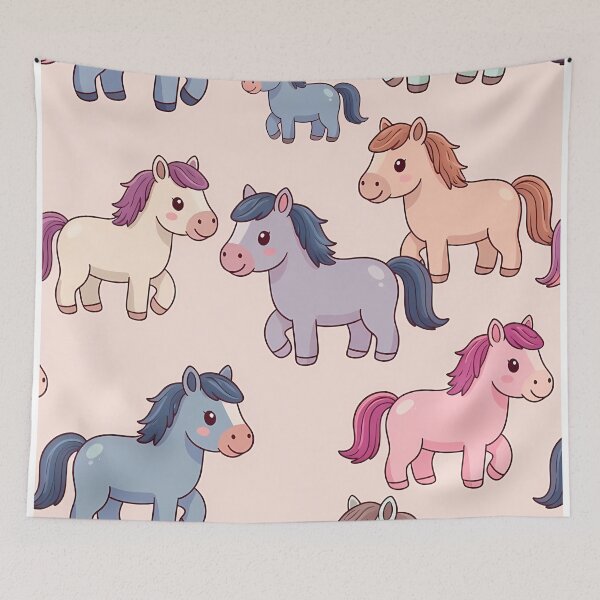 Item preview, Colorful Cute Horses (image size 7840x11680) designed and sold by Digital-Davinci.