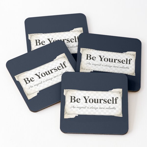 Item preview, Be Yourself Vintage Label - Dark Academia Aesthetic Quote designed and sold by ArtCrafter13.