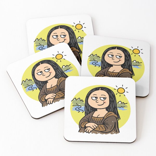 Item preview, Mona Lisa’s Hand-Writing Cartoon Portrait designed and sold by Arte Cartoon From TagTeam Group.