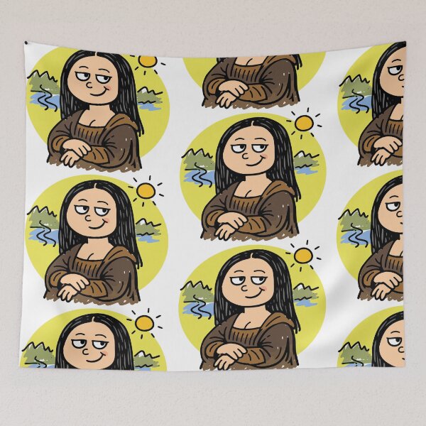 Item preview, Mona Lisa’s Hand-Writing Cartoon Portrait designed and sold by Arte Cartoon From TagTeam Group.