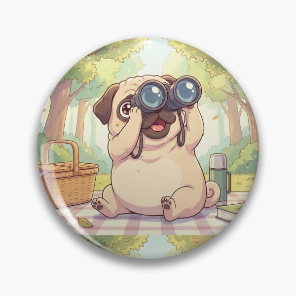 Item preview, Pug Birdwatching Adventures designed and sold by Midnight Replay.