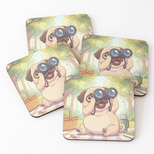 Item preview, Pug Birdwatching Adventures designed and sold by Midnight Replay.