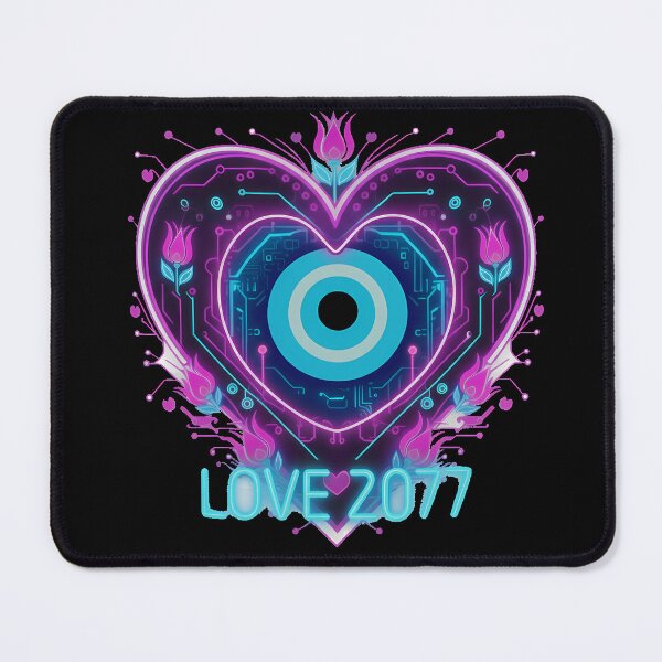 Item preview, Cyberpunk Valentine 2077: Neon Nazar Heart Art designed and sold by etuvibes.