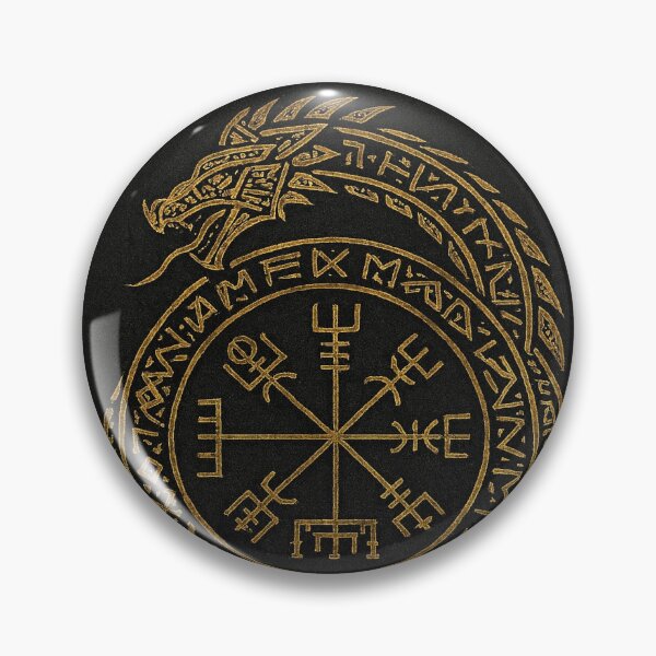 Item preview, Nordic Rune Serpent with Vegvisir Symbol designed and sold by myforestfog.