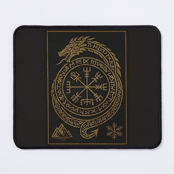 Item preview, Nordic Rune Serpent with Vegvisir Symbol designed and sold by myforestfog.