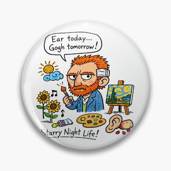 Item preview, Van Gogh Hand-Writings Cartoon Starry Night Life designed and sold by Arte Cartoon From TagTeam Group.