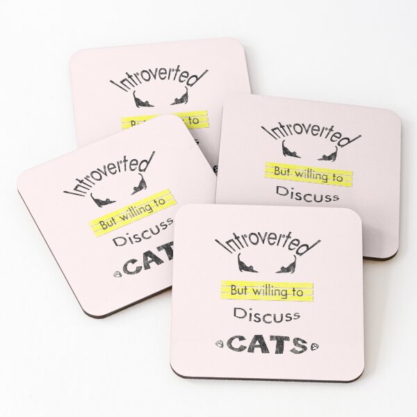 Item preview, Introverted but willing to discuss Cats designed and sold by ShuaibDesigns.