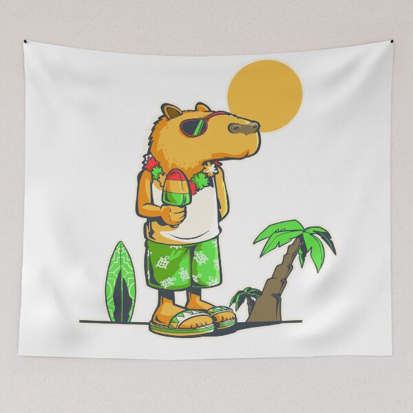 Item preview, Capybara at the beach designed and sold by TomiAx.