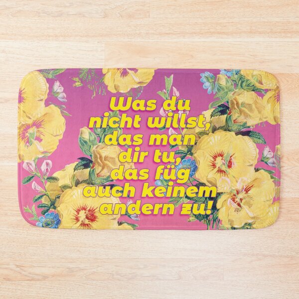 Artikelvorschau, Die Goldene Regel – Florales Design mit Lebensweisheit entworfen und verkauft von Mauswohn.