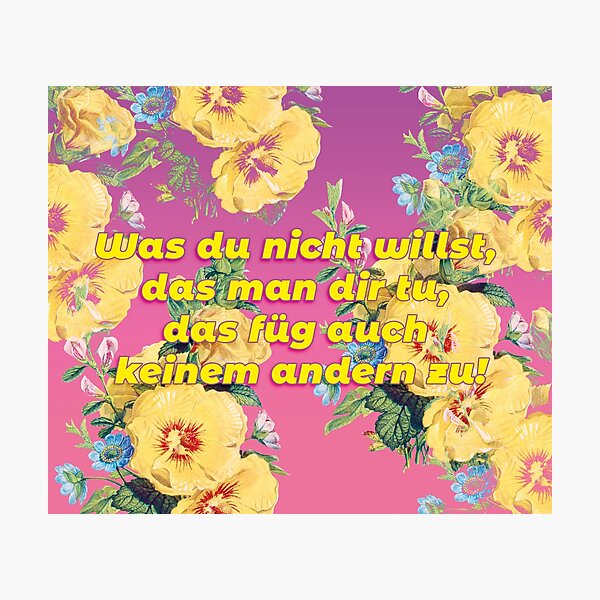 Item preview, The Golden Rule – Floral design with wisdom designed and sold by Mauswohn.
