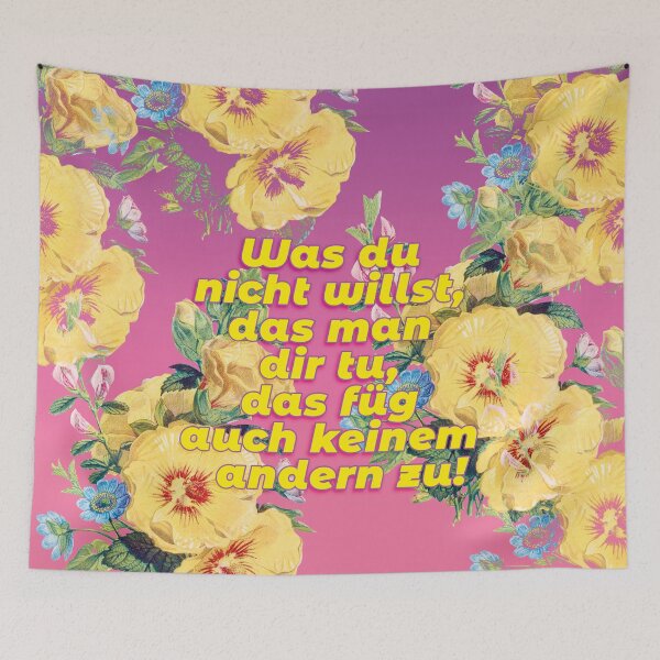 Artikelvorschau, Die Goldene Regel – Florales Design mit Lebensweisheit entworfen und verkauft von Mauswohn.