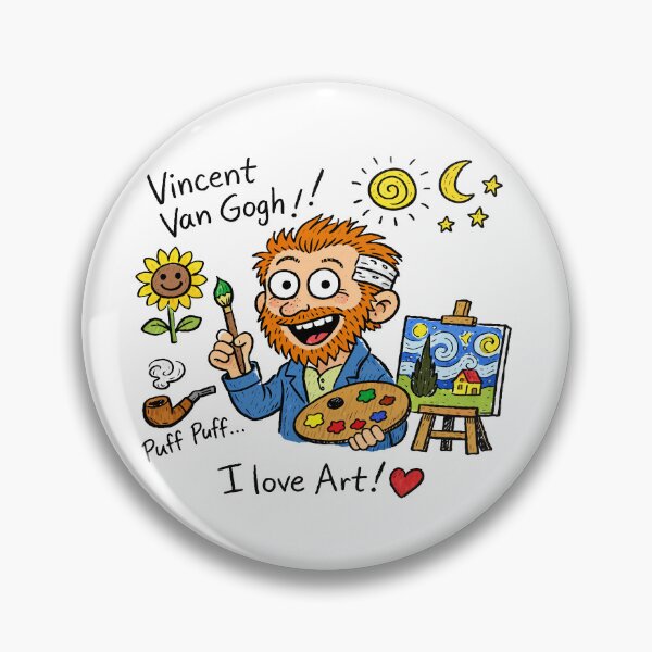 Item preview, Vincent Van Gogh Hand-Writings Cartoon I LOVE ART designed and sold by Arte Cartoon From TagTeam Group.