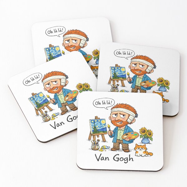 Item preview, Vincent Van Gogh Hand-Writings Cartoon Oh la La with my cat designed and sold by Arte Cartoon From TagTeam Group.