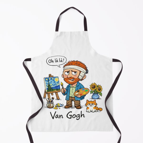 Item preview, Vincent Van Gogh Hand-Writings Cartoon Oh la La with my cat designed and sold by Arte Cartoon From TagTeam Group.