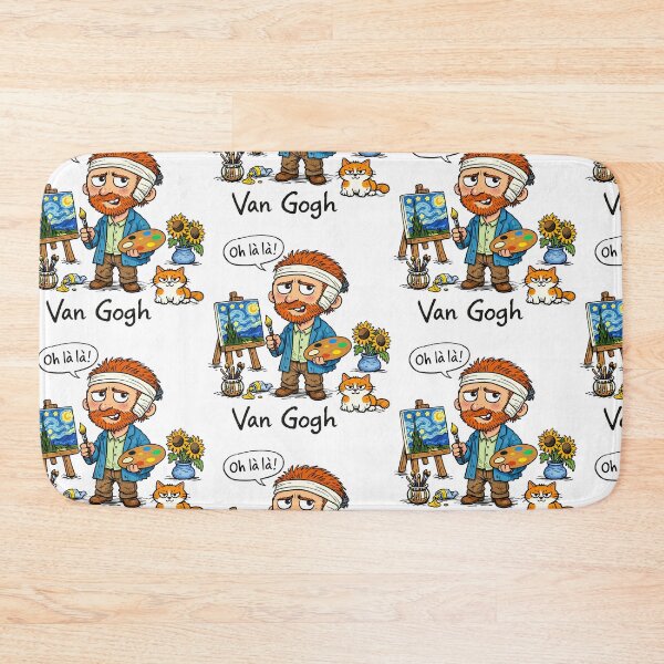 Item preview, Vincent Van Gogh Hand-Writings Cartoon Oh la La with my cat designed and sold by Arte Cartoon From TagTeam Group.