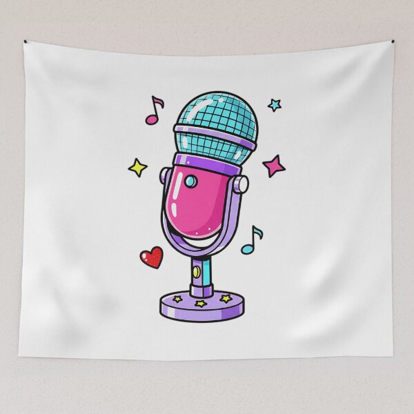 Item preview,  Pink  Microphone Cute Kawaii  designed and sold by AmyLeeKawaii.
