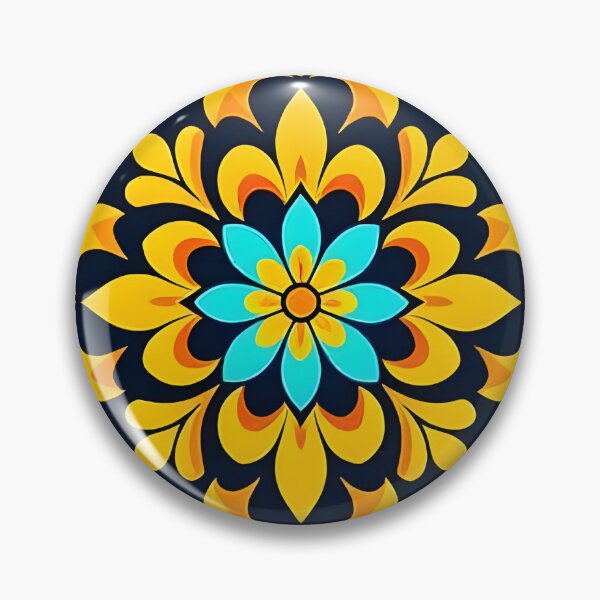 Item preview, Retro 70s Boho Floral Mandala in Vintage Style designed and sold by pASob-dESIGN.