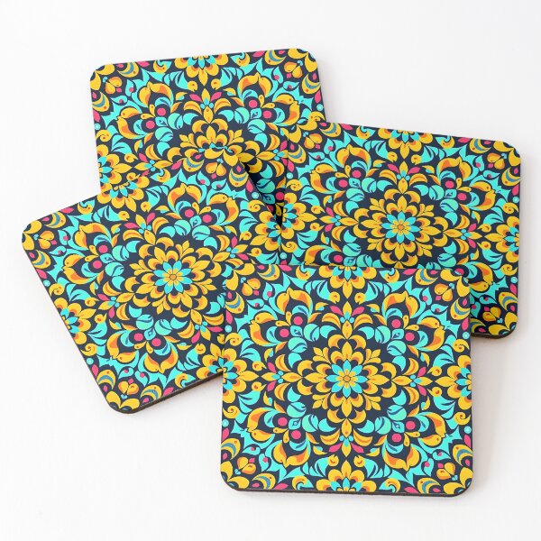 Item preview, Retro 70s Boho Floral Mandala in Vintage Style designed and sold by pASob-dESIGN.