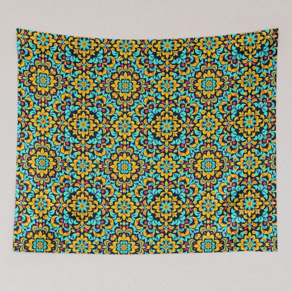 Item preview, Retro 70s Boho Floral Mandala in Vintage Style designed and sold by pASob-dESIGN.