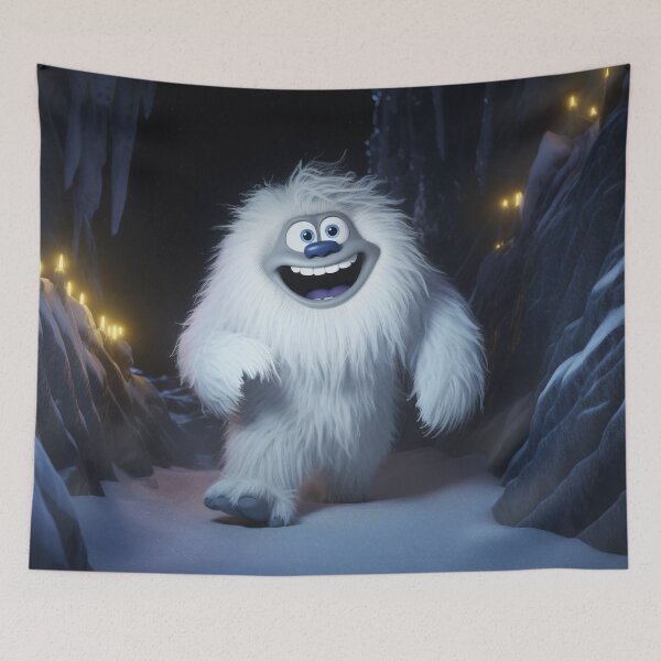 Item preview, Sweet White Yeti – Cheerful Monster in the Snow designed and sold by Mauswohn.