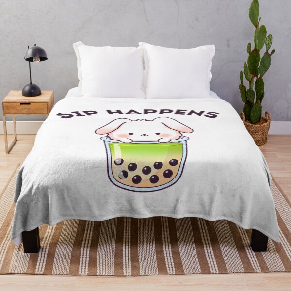Item preview, Bubble Tea Bunny "Sip Happens"  designed and sold by AmyLeeKawaii.